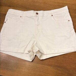LOFT Sz 14 White Denim Shorts